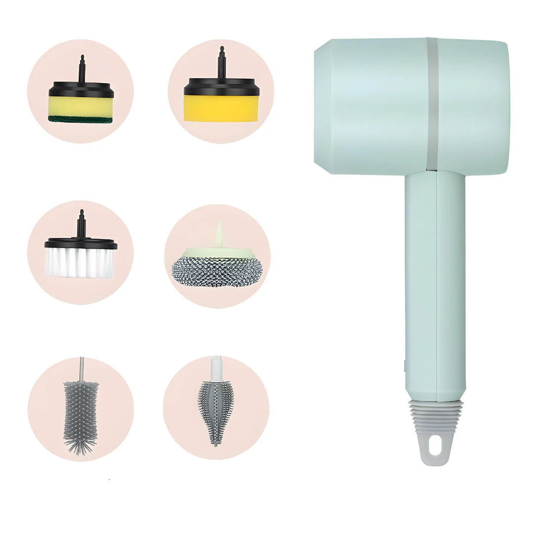 🔥BIGGEST SALE – 23% OFF🔥🔥Electric cleaning brush with 4-6 brush heads♧