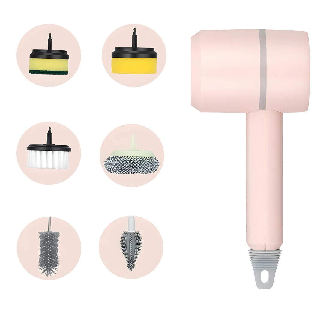 🔥BIGGEST SALE – 23% OFF🔥🔥Electric cleaning brush with 4-6 brush heads♧